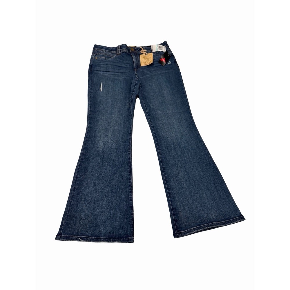 Democracy Ab Technology High Rise Itty Bitty Boot Women's Jeans Size 16 Blue NWT